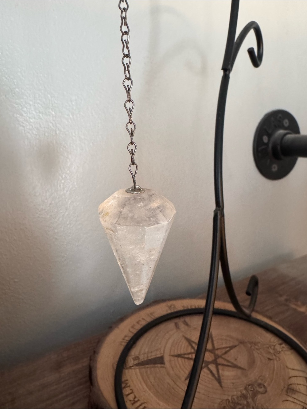 Clear Crystal Point Hanging Pendulum - Home Accents
